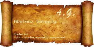 Abelesz Gergely névjegykártya